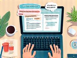 Person writing blog post with SEO concept